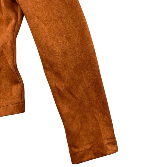 Military Style Faux Suede Jacket - Picture 5 of 9